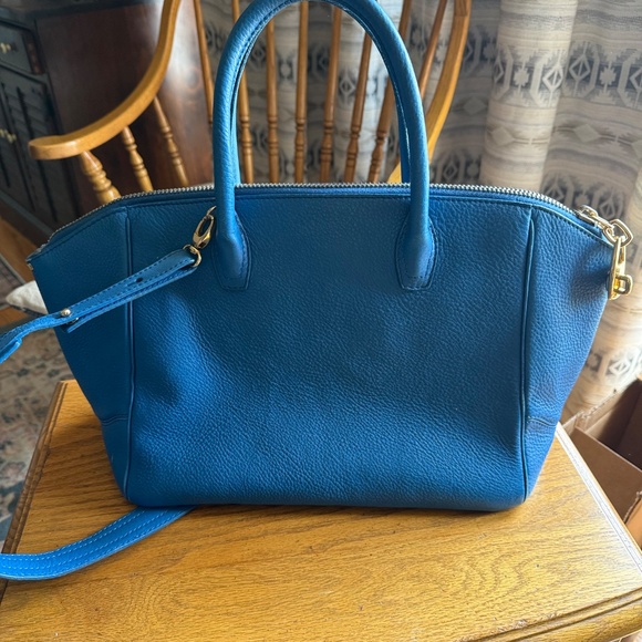 VBH Brera Satchel Tote Handbag in Royal Blue (w/shoulder strap) - Picture 13 of 14